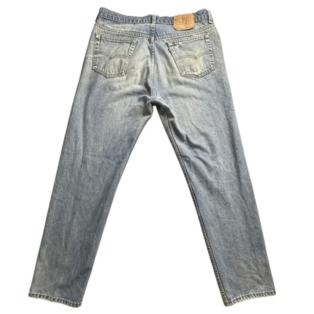 VTG Levis 505 Jeans Mens 35x31 Blue Light Wash Regular Fit‎ Straight Leg 90s